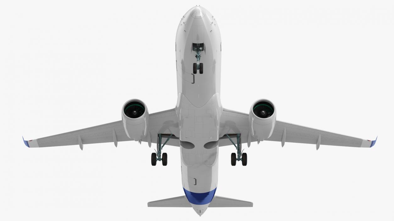 3D model Airbus A220 300 Detailed Interior Rigged