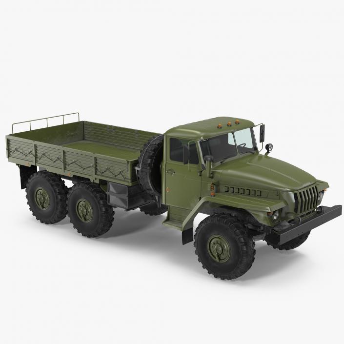 3D URAL 4320 Russian Cargo 6x6 Truck model