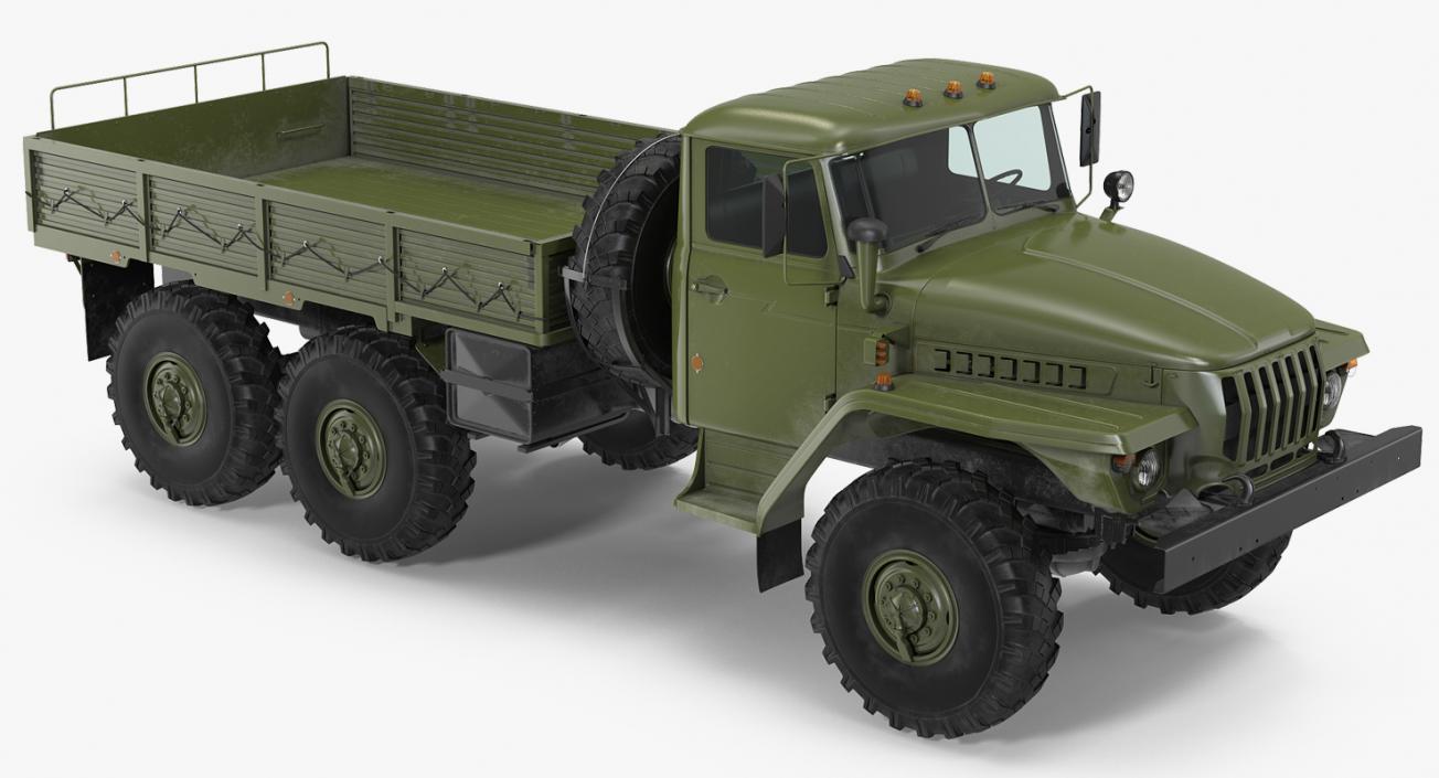 3D URAL 4320 Russian Cargo 6x6 Truck model