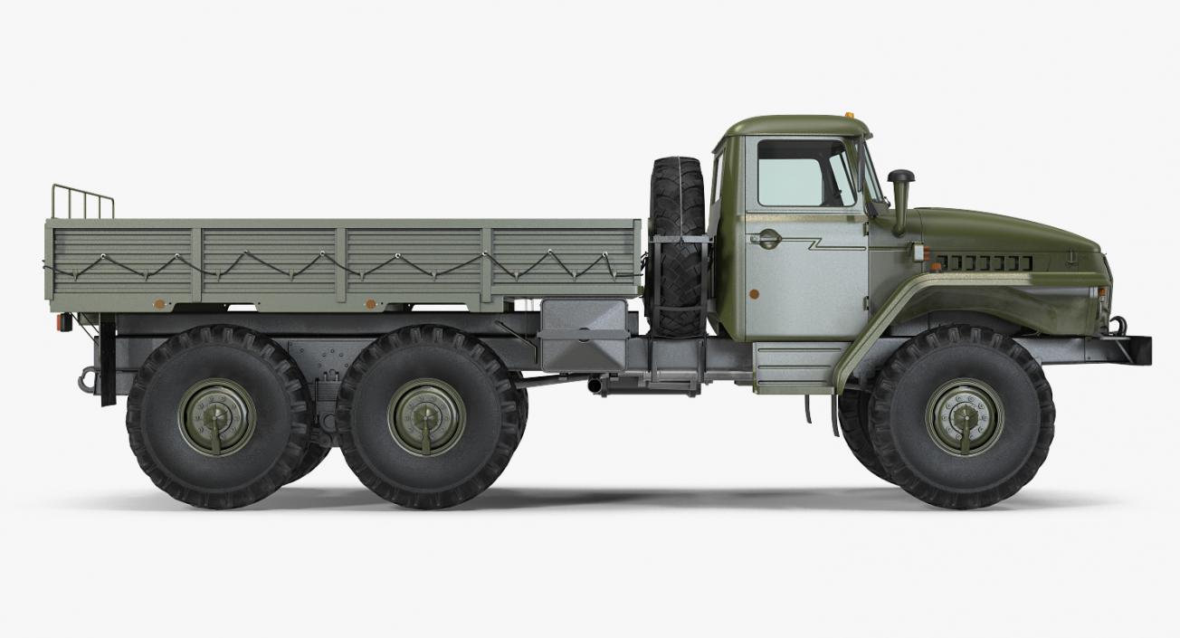 3D URAL 4320 Russian Cargo 6x6 Truck model