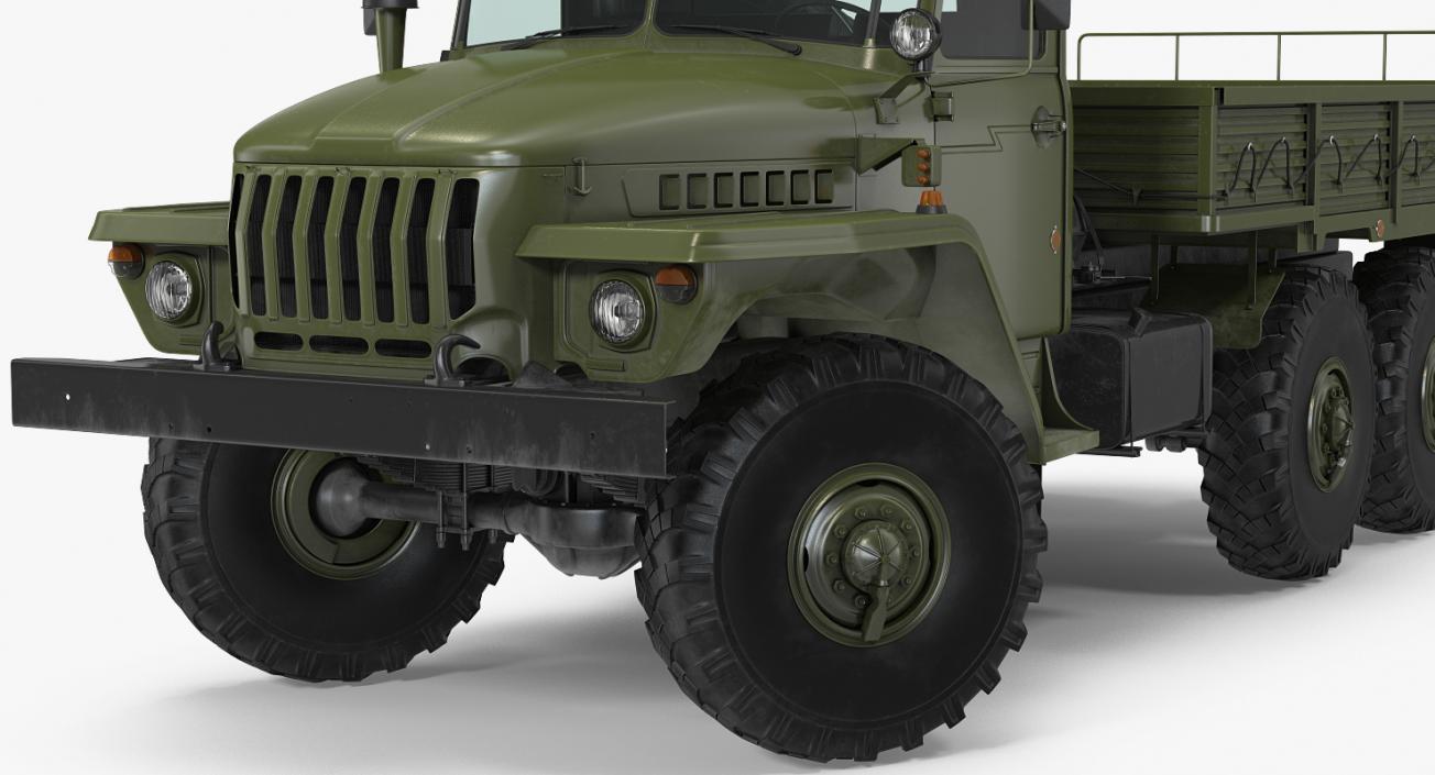 3D URAL 4320 Russian Cargo 6x6 Truck model