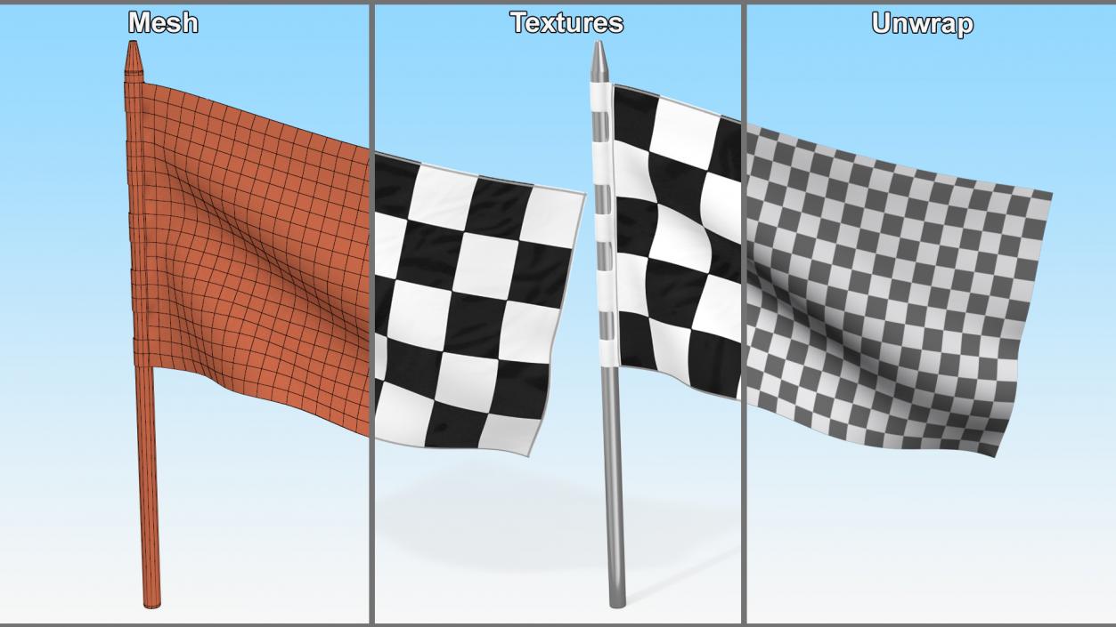 Checkered Flag 3D model