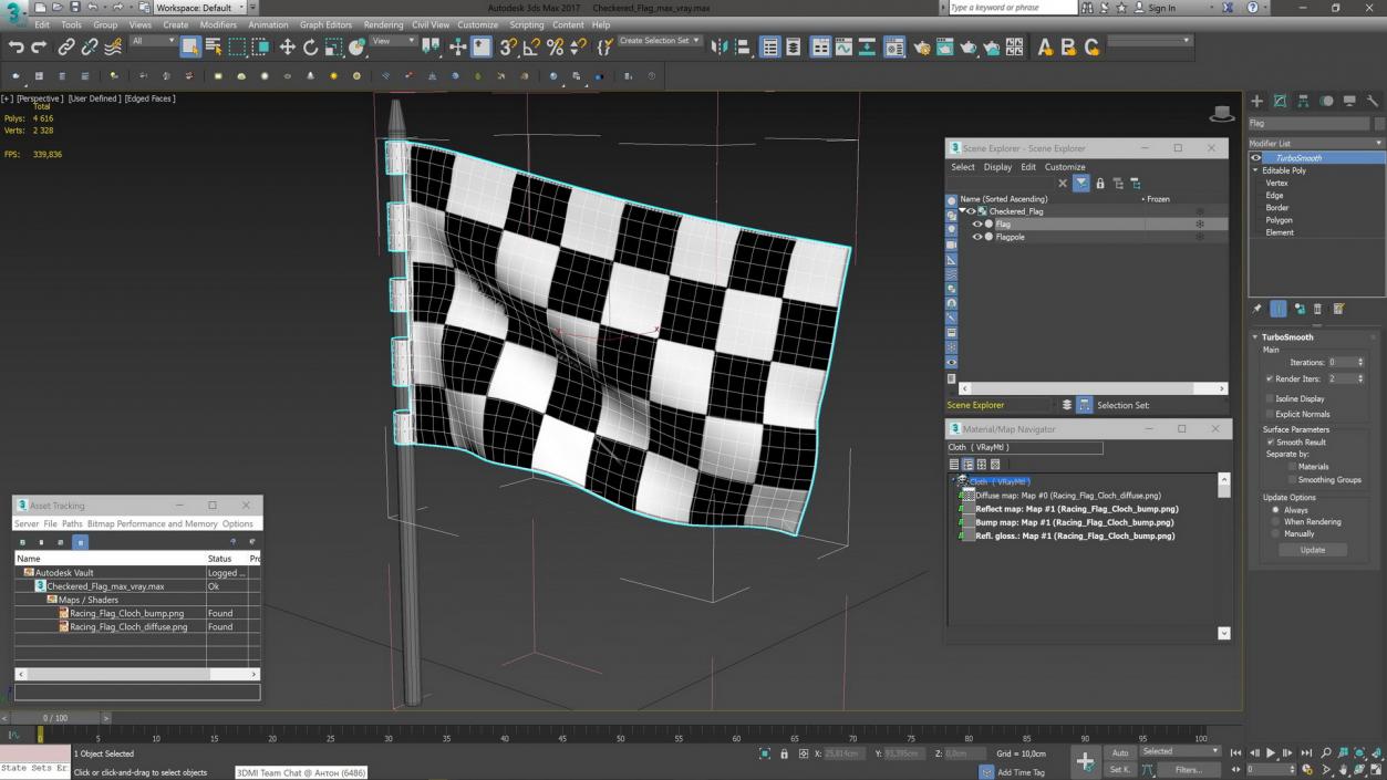 Checkered Flag 3D model