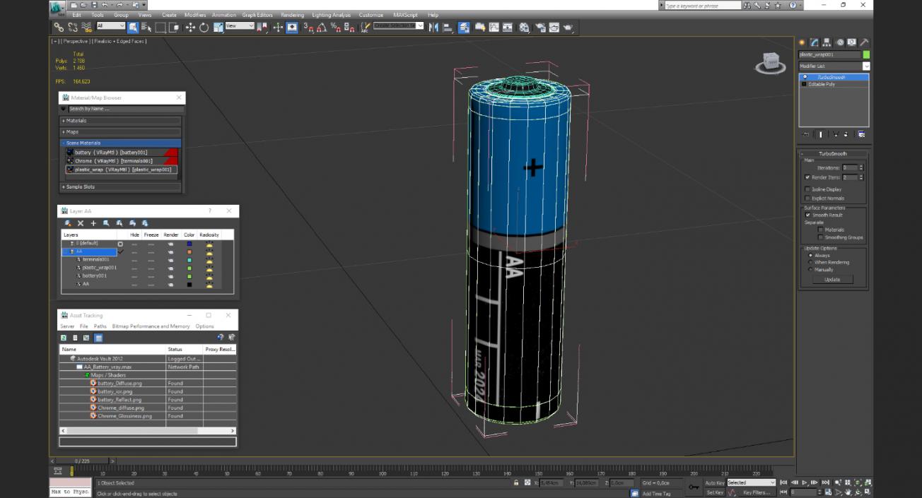 3D model AA Battery