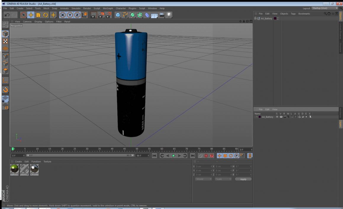 3D model AA Battery