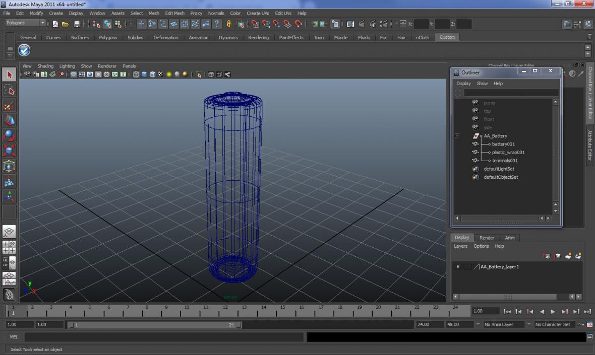 3D model AA Battery