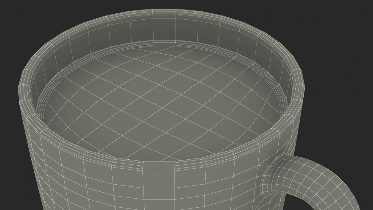 3D Drinking Tea Cup Full