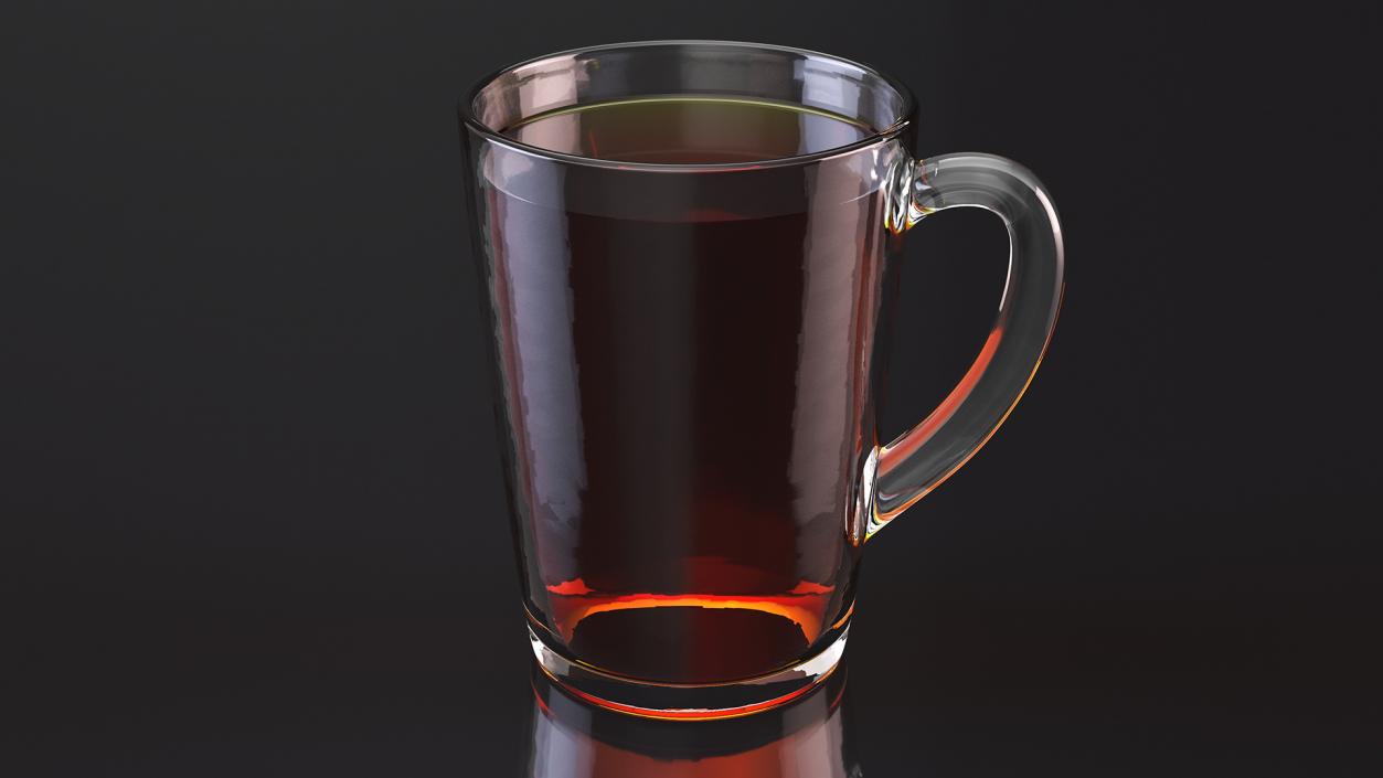 3D Drinking Tea Cup Full