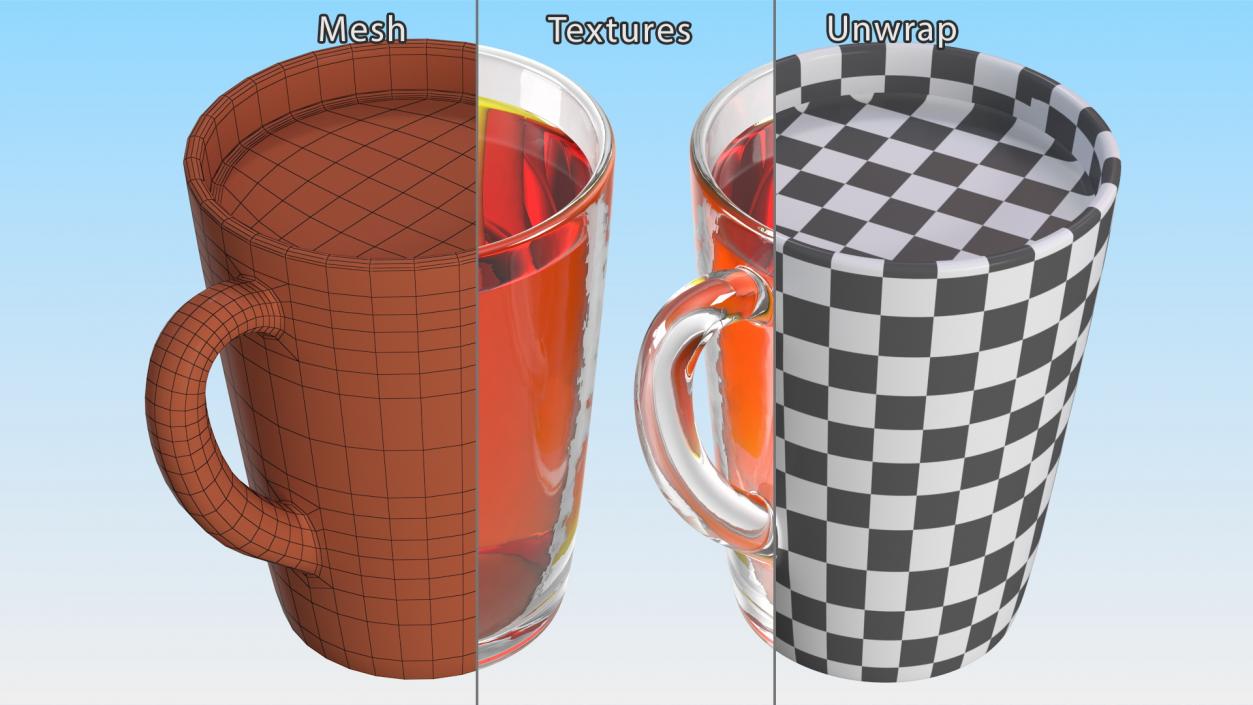 3D Drinking Tea Cup Full