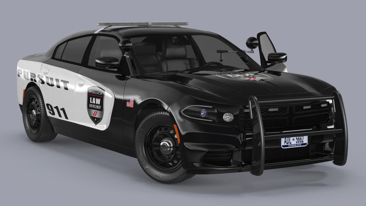 Police Car Rigged 3D