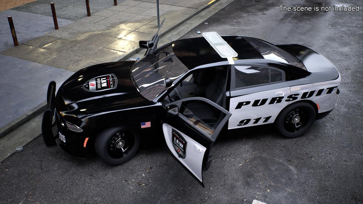 Police Car Rigged 3D