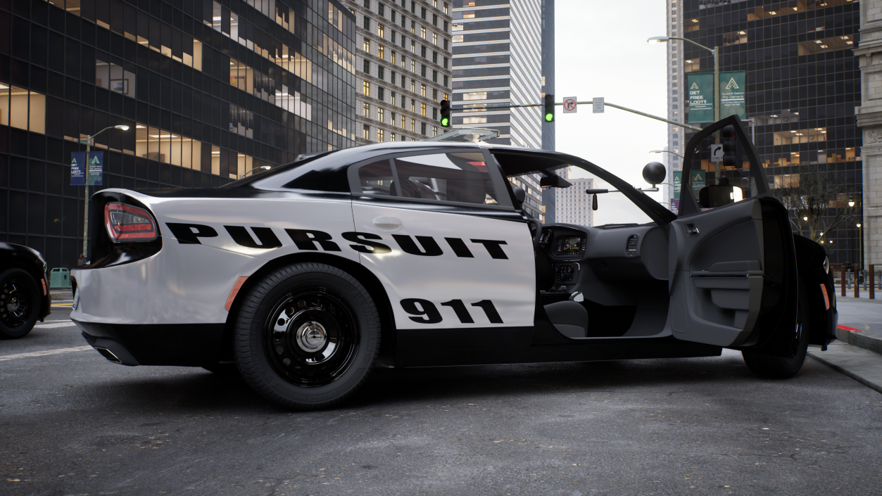 Police Car Rigged 3D