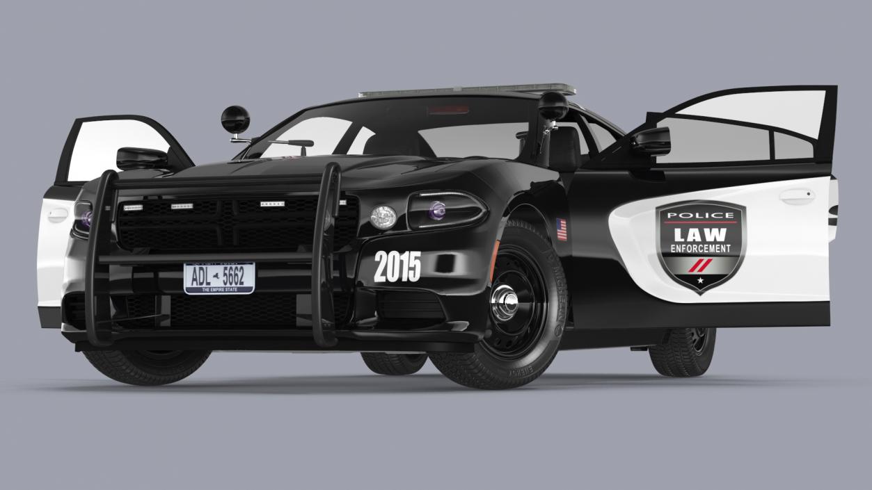 Police Car Rigged 3D