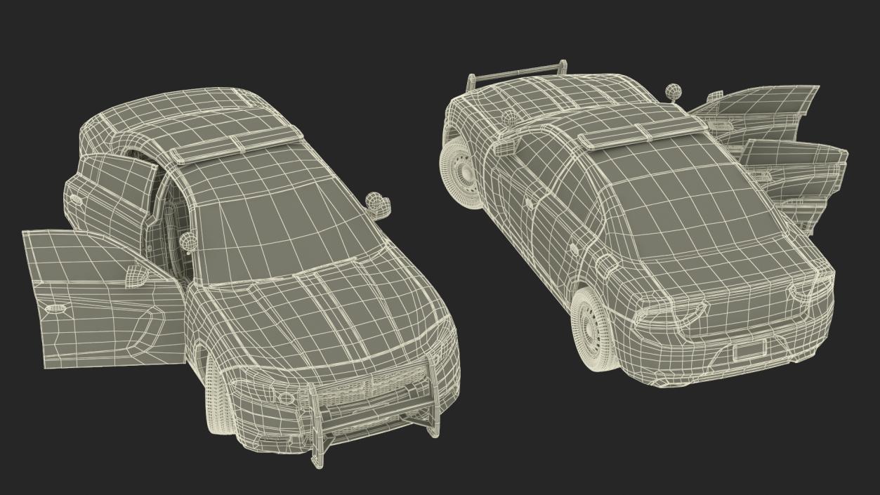 Police Car Rigged 3D