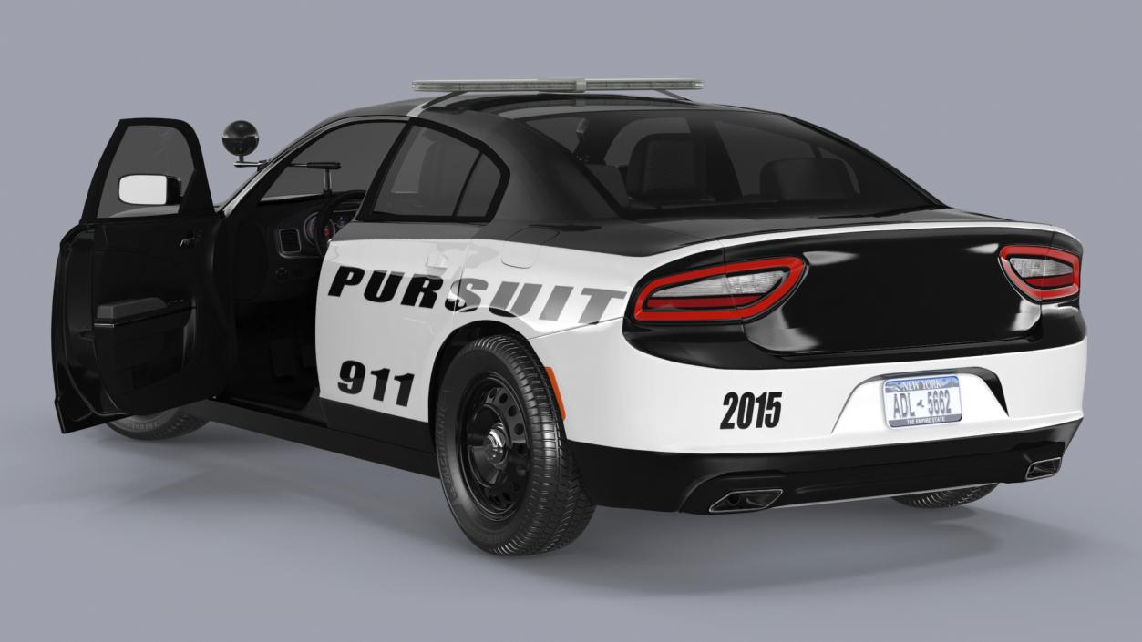 Police Car Rigged 3D