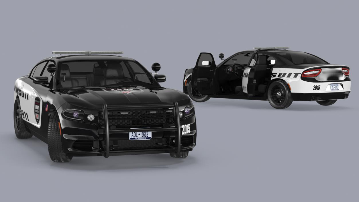 Police Car Rigged 3D