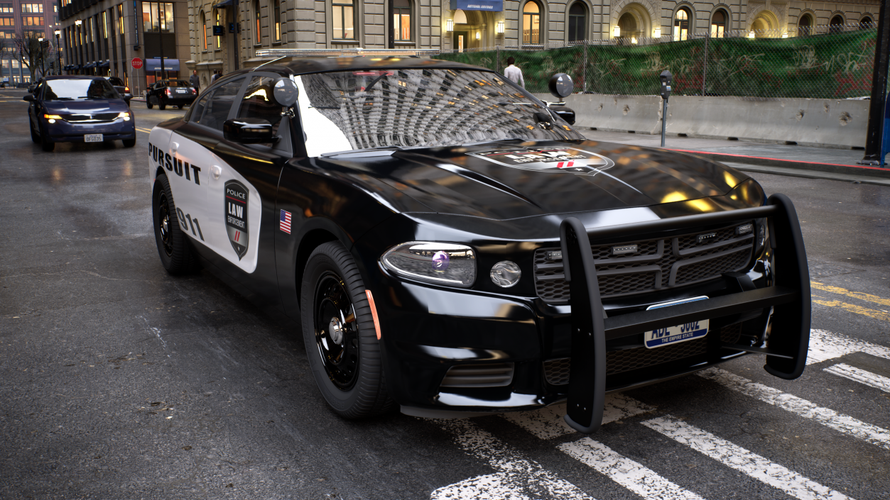 Police Car Rigged 3D