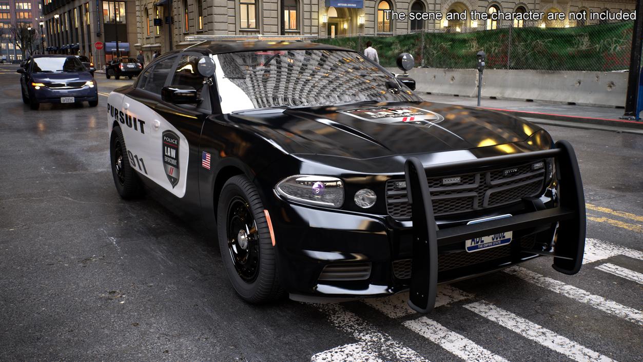 Police Car Rigged 3D