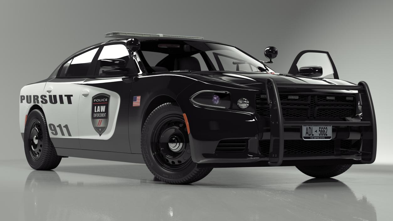 Police Car Rigged 3D