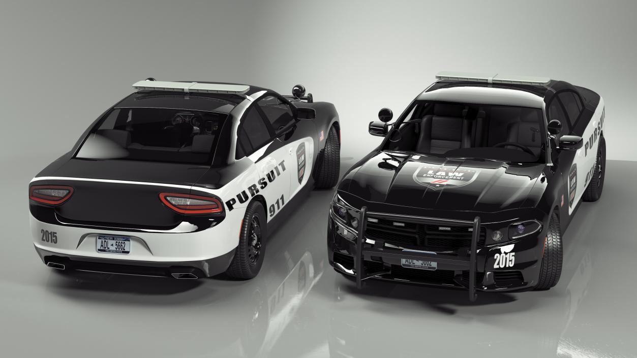 Police Car Rigged 3D