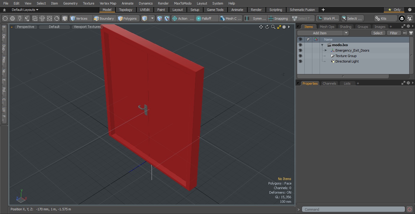 3D model Emergency Exit Doors