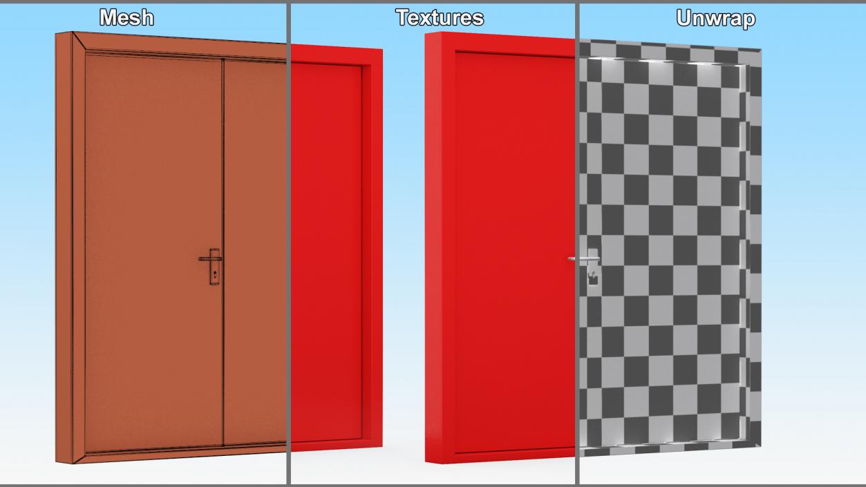 3D model Emergency Exit Doors