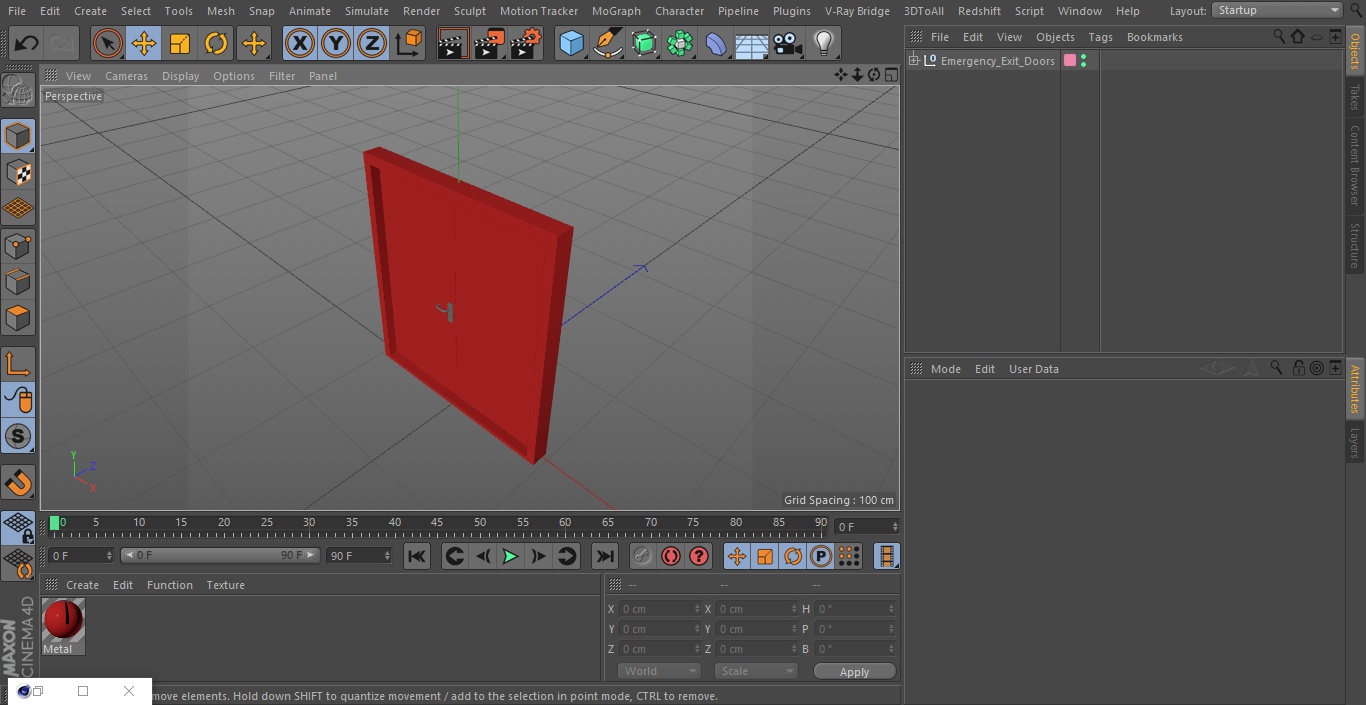 3D model Emergency Exit Doors