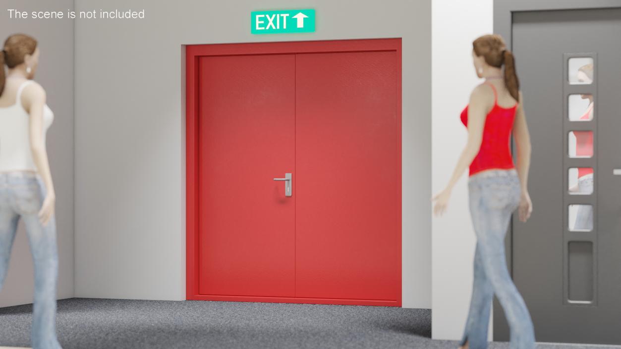 3D model Emergency Exit Doors