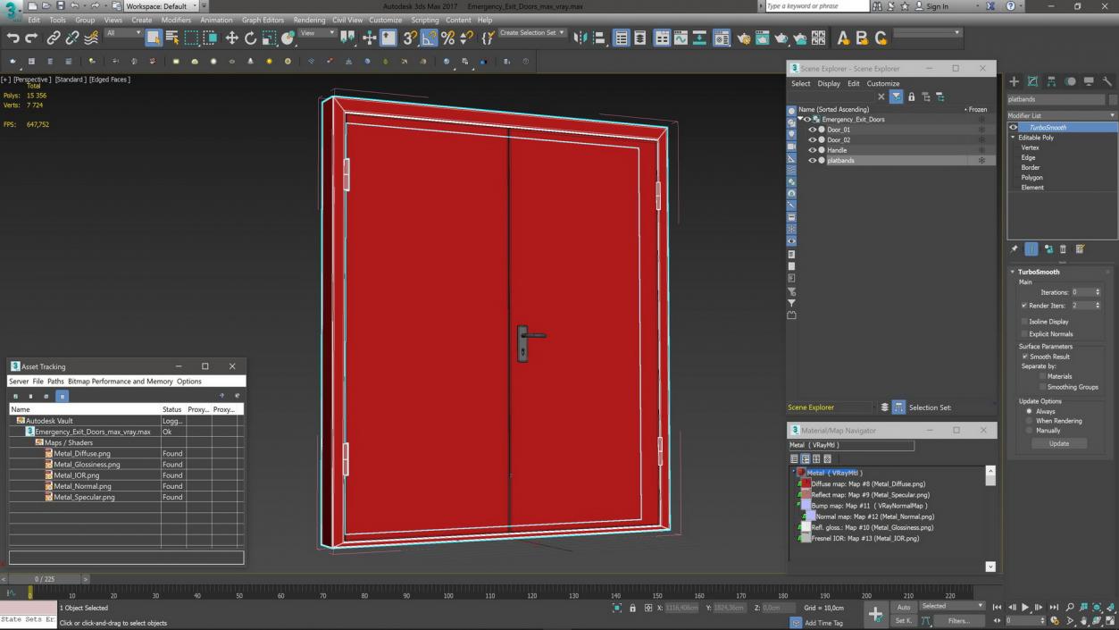 3D model Emergency Exit Doors