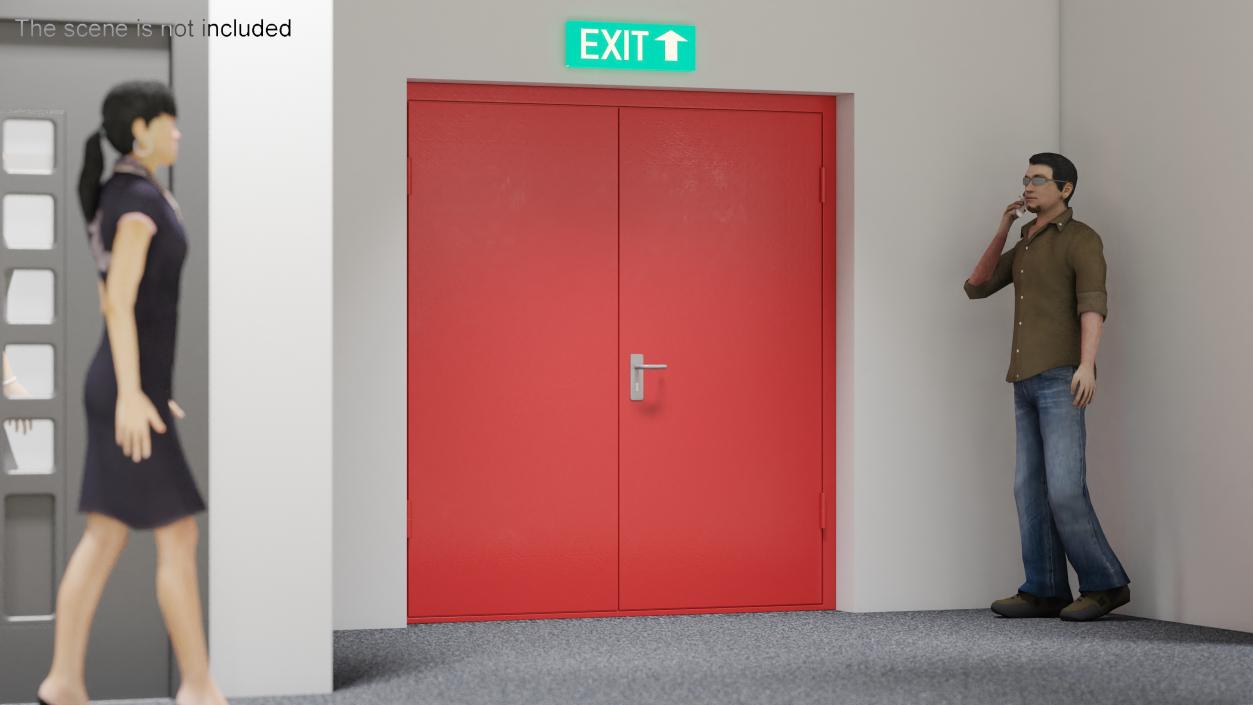 3D model Emergency Exit Doors