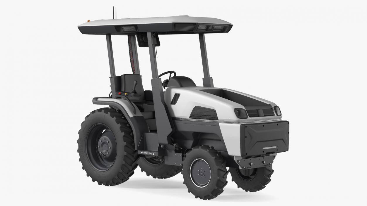 Autonomous Electric Tractor Rigged 3D model