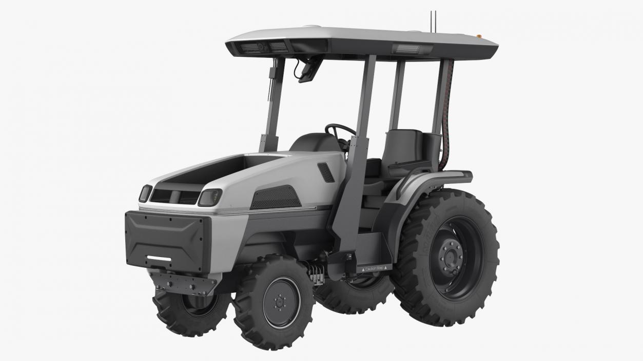 Autonomous Electric Tractor Rigged 3D model