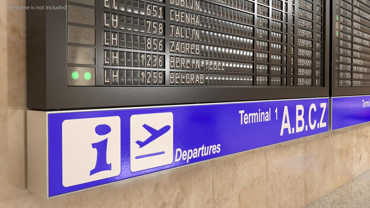 3D Airport Signs Collection 3