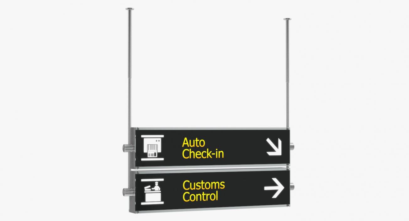 3D Airport Signs Collection 3