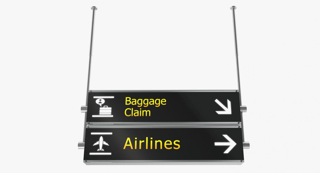 3D Airport Signs Collection 3