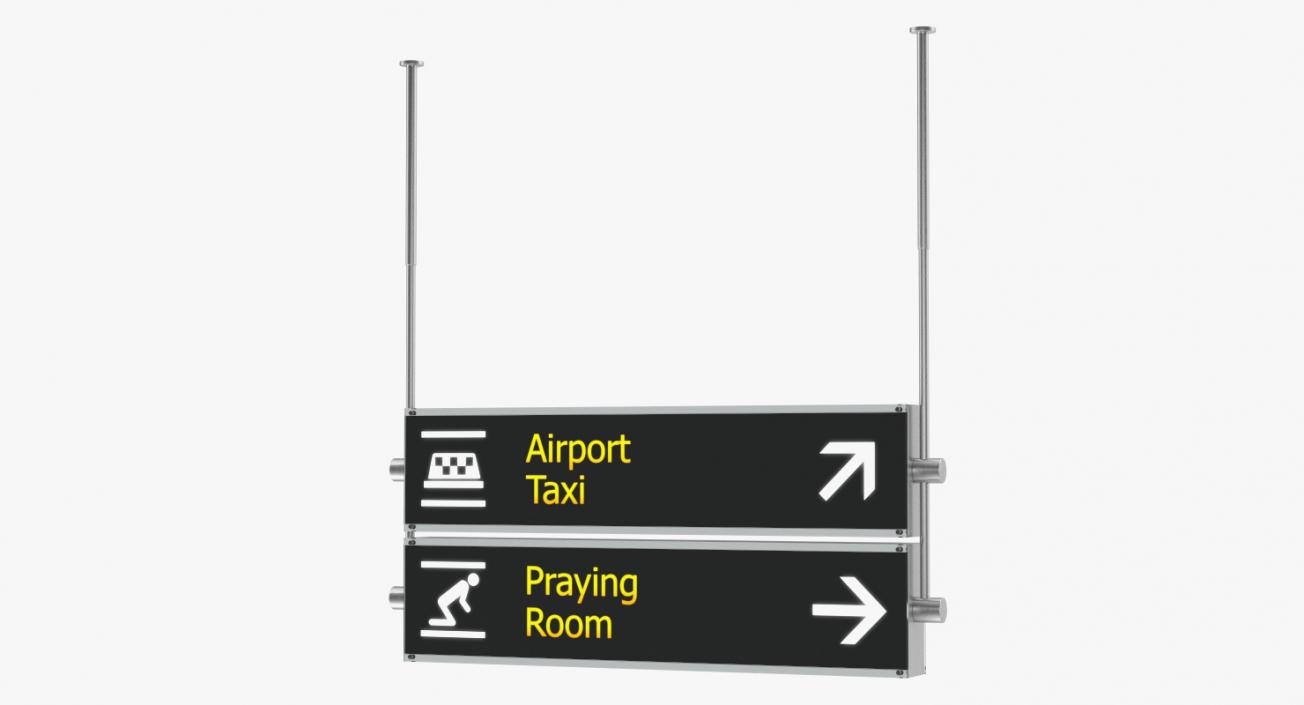 3D Airport Signs Collection 3