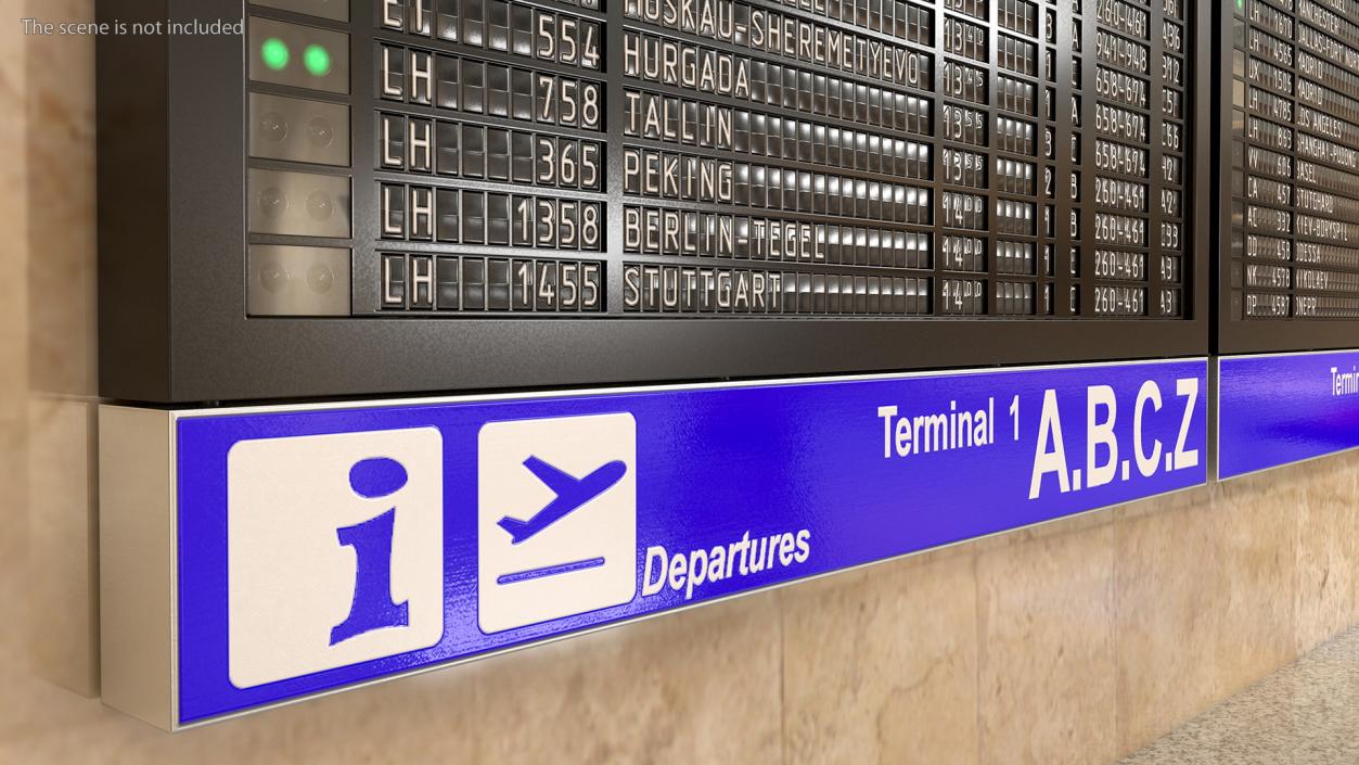 3D Airport Signs Collection 3