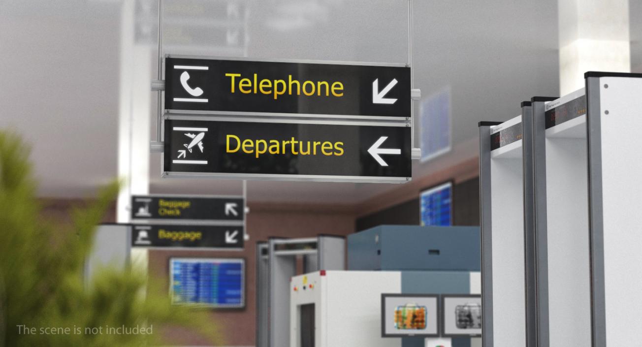 3D Airport Signs Collection 3