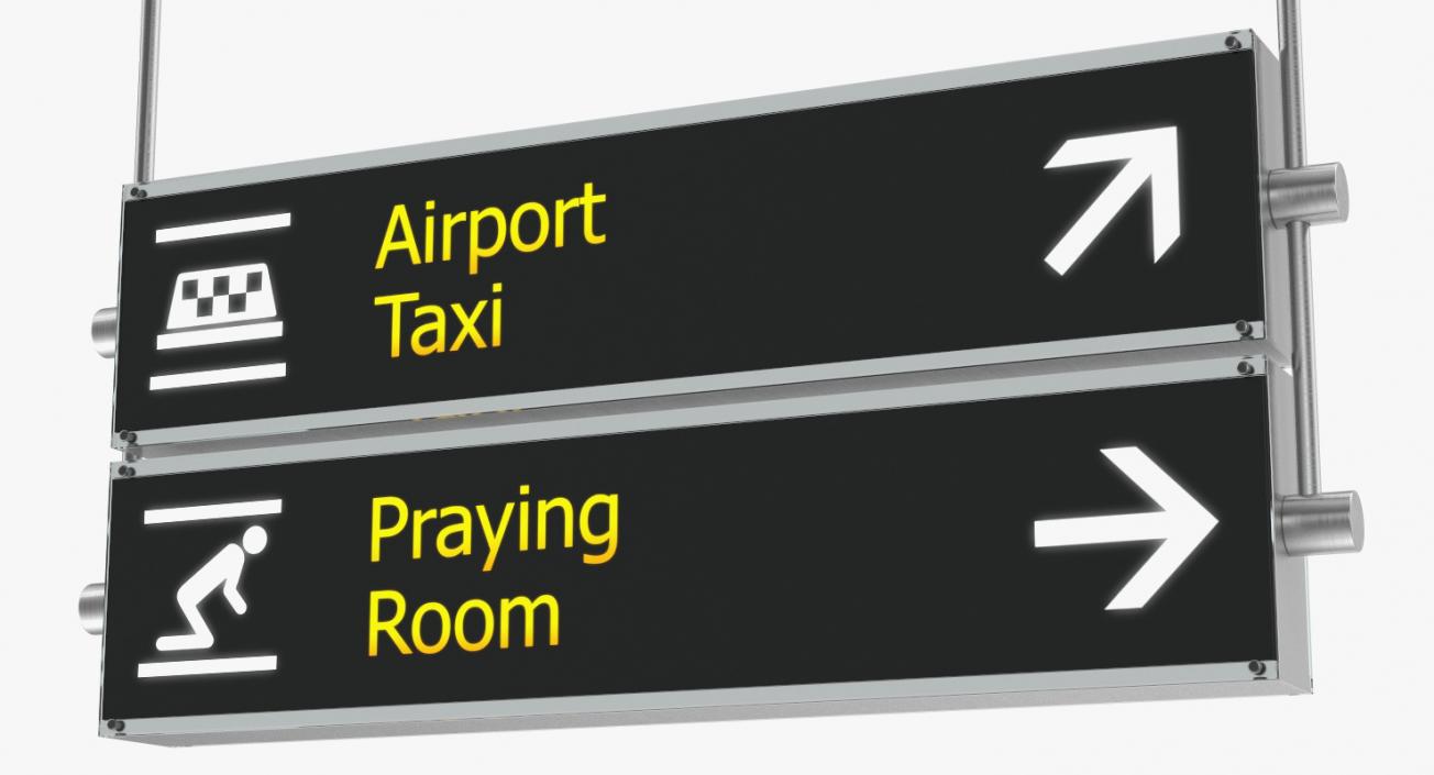 3D Airport Signs Collection 3