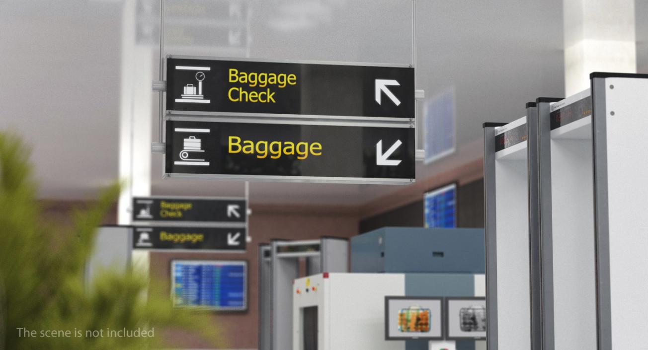 3D Airport Signs Collection 3