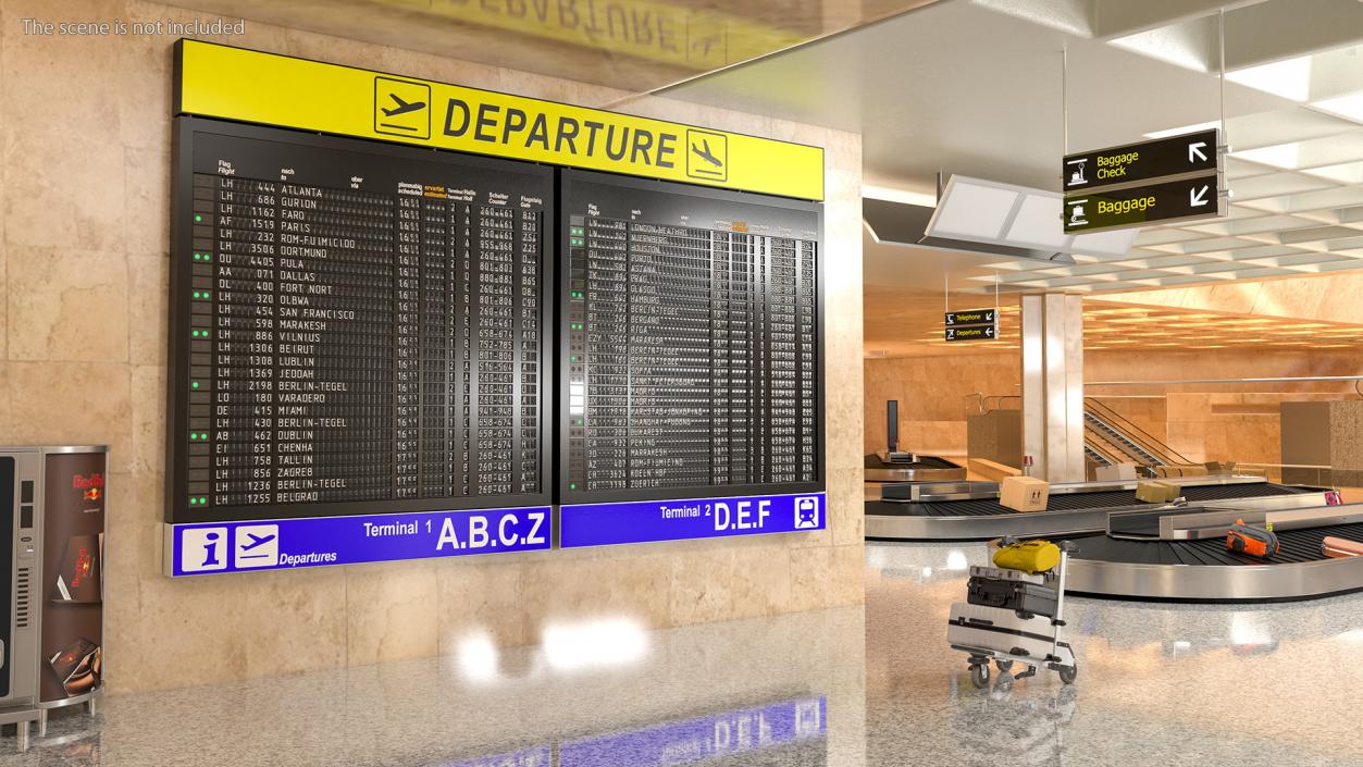 3D Airport Signs Collection 3