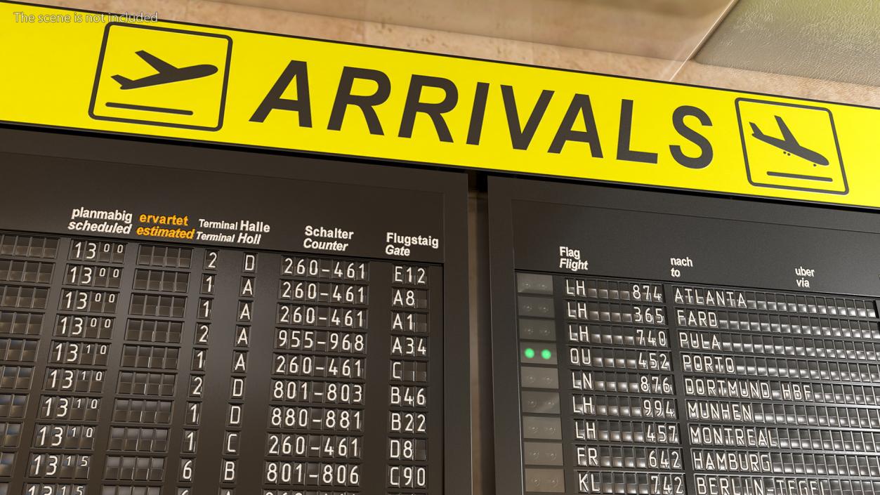 3D Airport Signs Collection 3