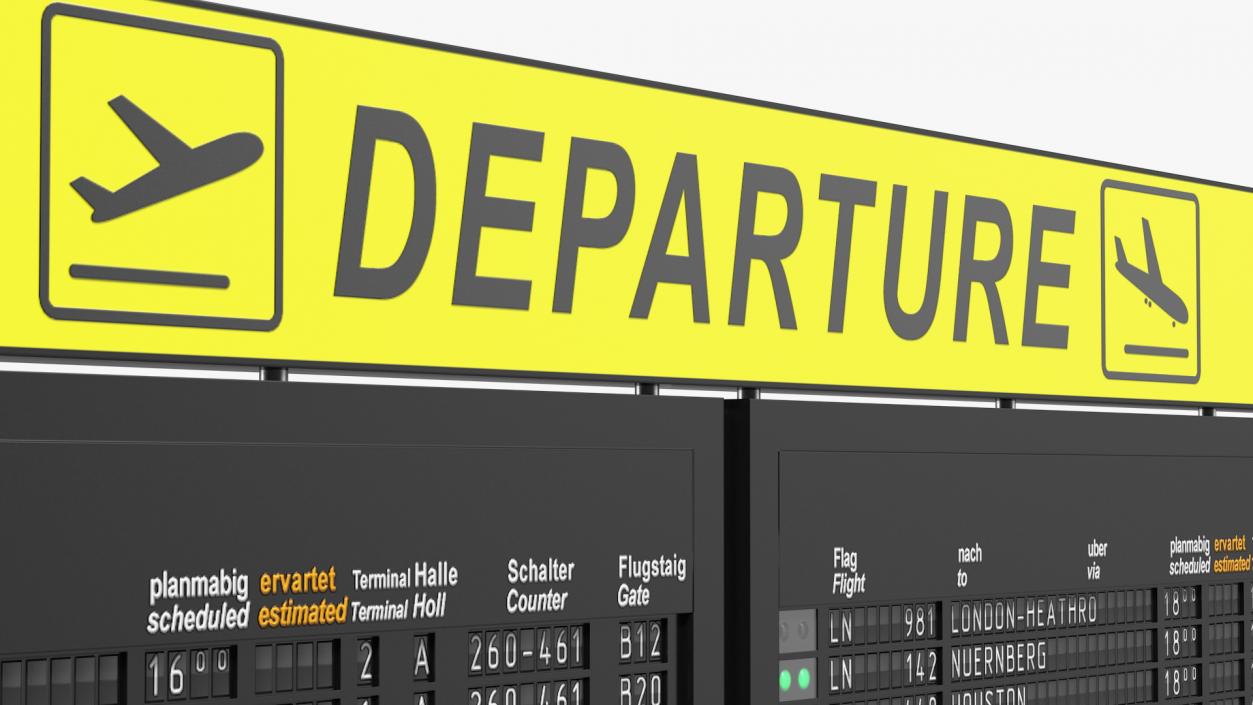 3D Airport Signs Collection 3