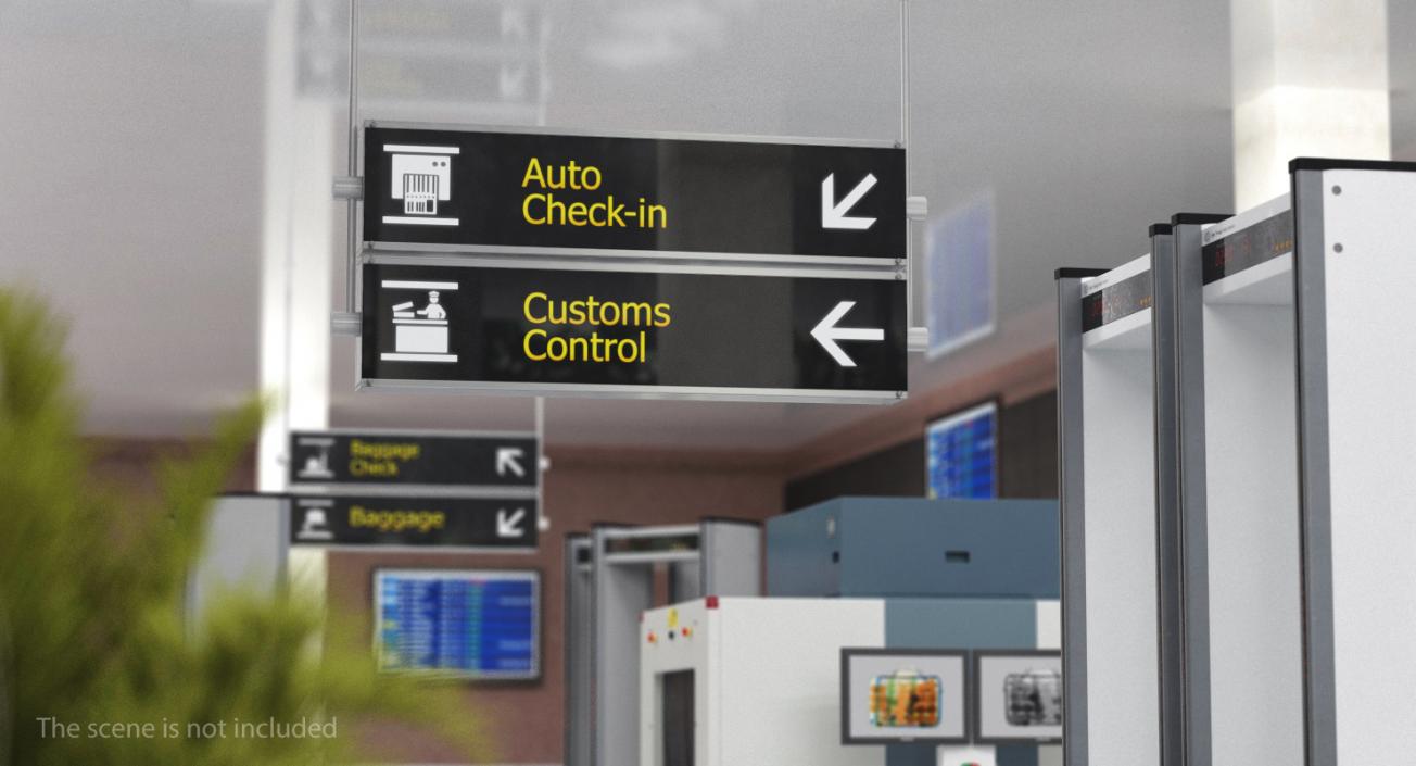 3D Airport Signs Collection 3