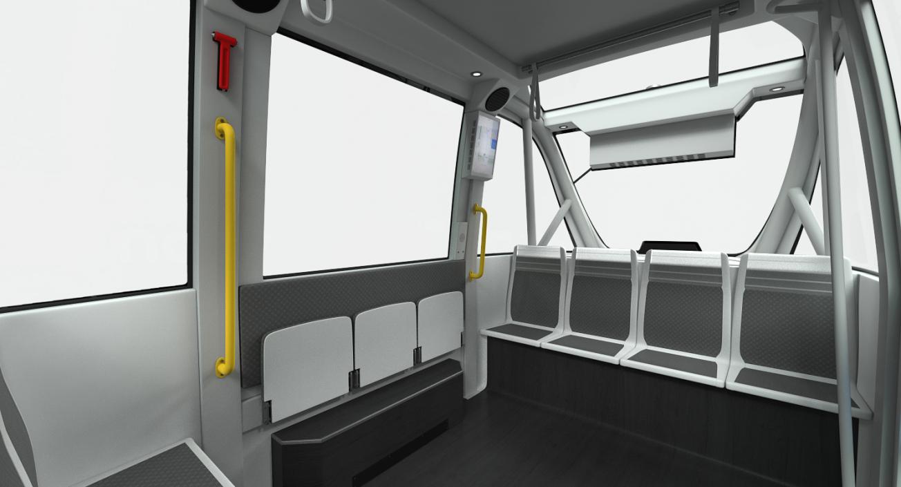 3D Rigged Self Driving Buses 3D Models Collection