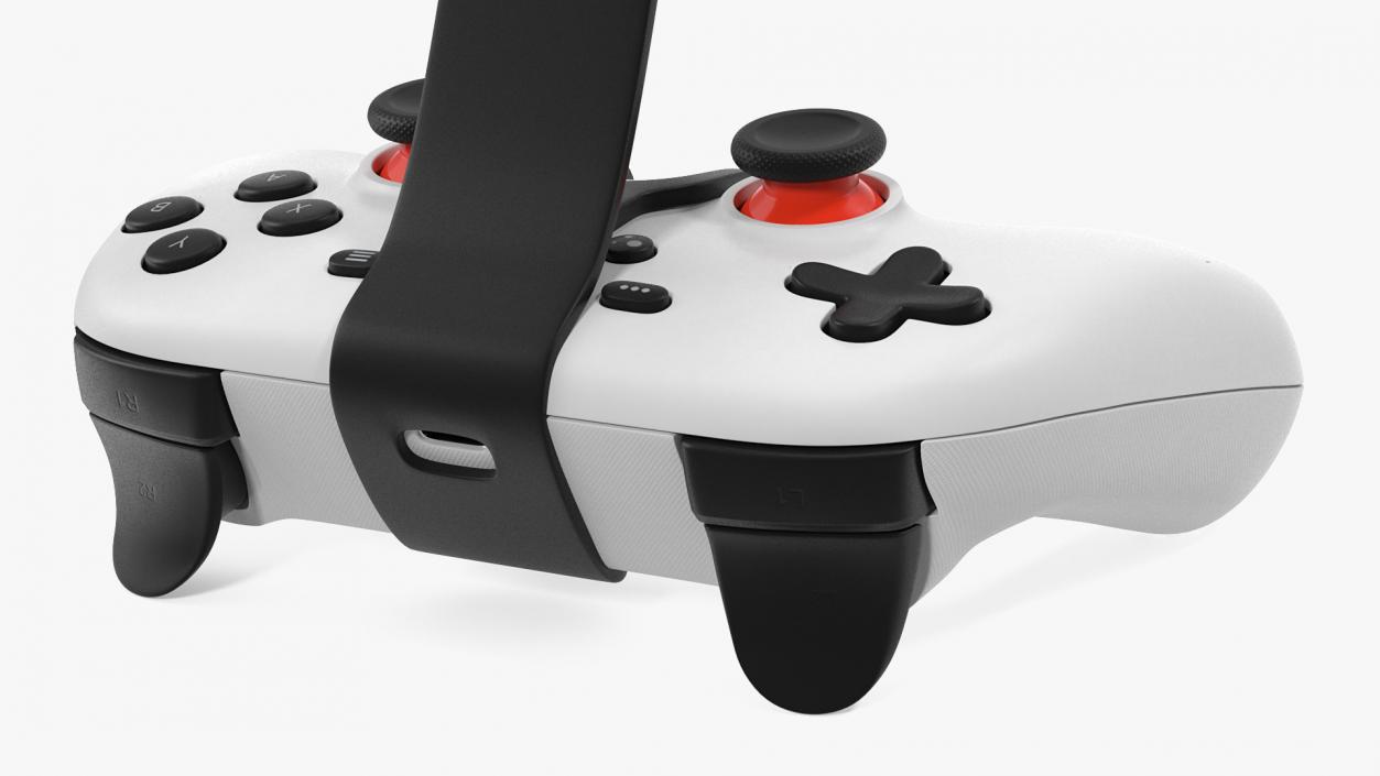 Google Stadia Controller with Phone Mount White 3D