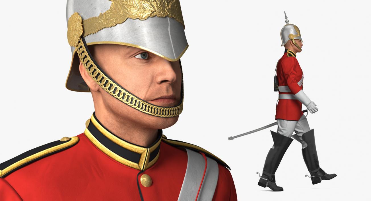 3D British Royal Lifeguard Walking Pose