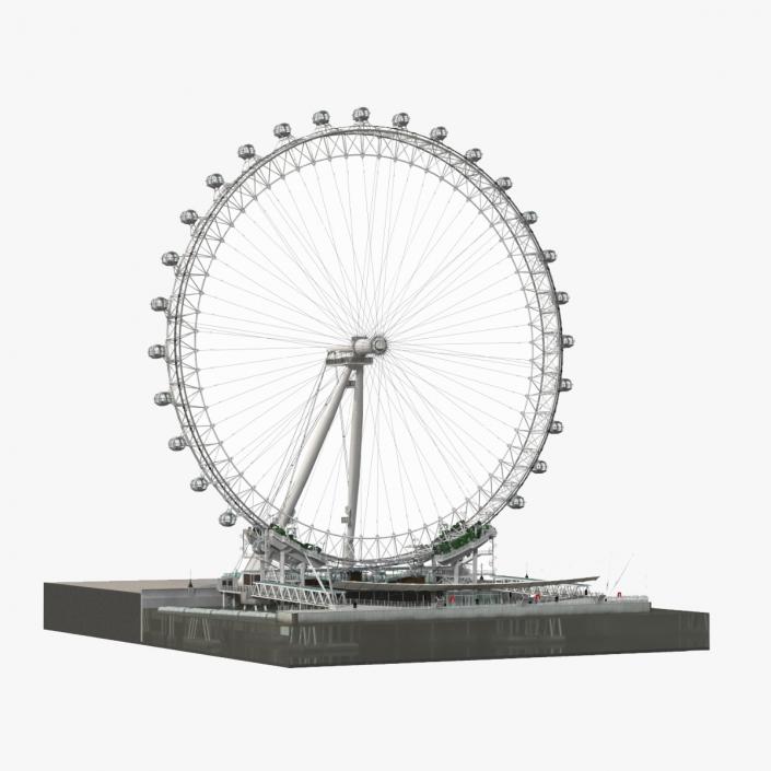 3D model Observation Ferris Wheel Rigged for Cinema 4D