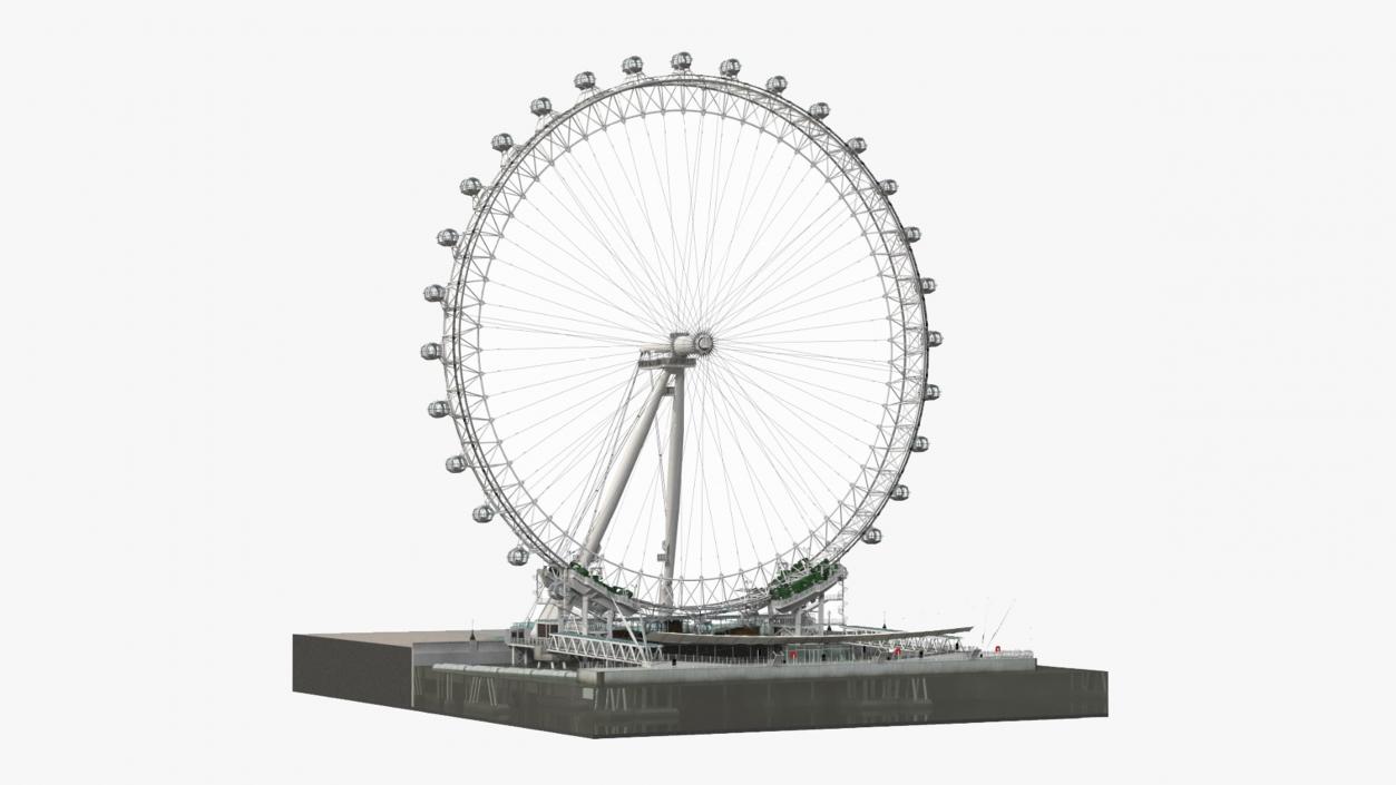 3D model Observation Ferris Wheel Rigged for Cinema 4D