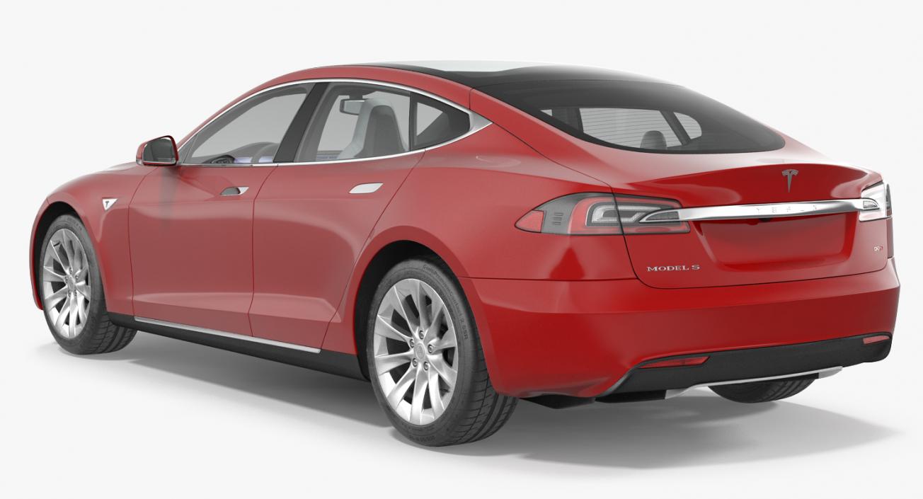 Tesla Model S 90D 2017 Rigged 3D model